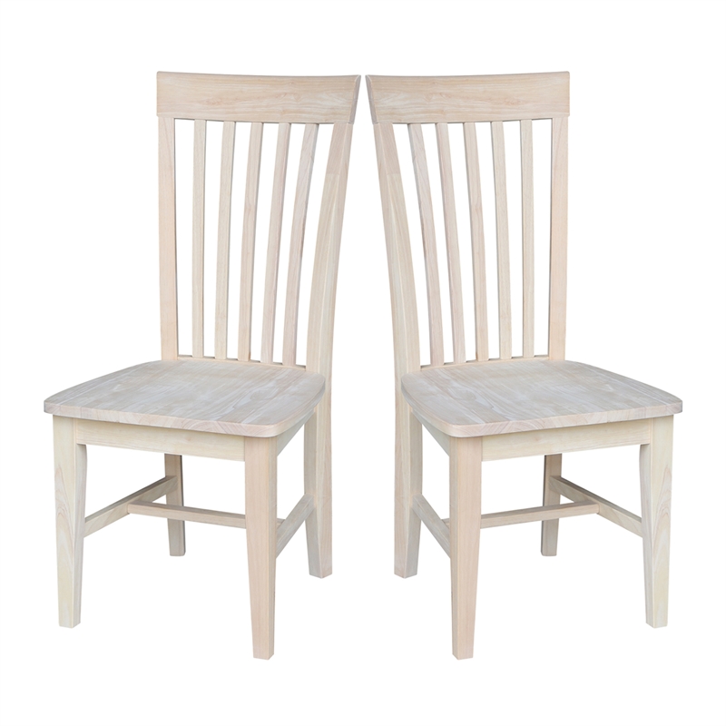 International Concepts Unfinished Tall Mission Dining Chair (Set of 2)