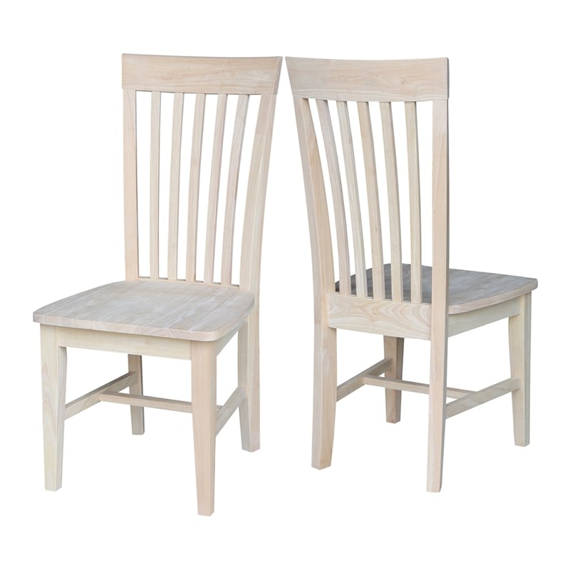 International Concepts Unfinished Tall Mission  Dining Chair (Set of 2)