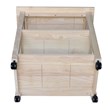 International Concepts Unfinished Wood Microwave Kitchen Cart in Natural