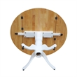 International Concepts Dual Drop Leaf Casual Dining Table in White and Natural