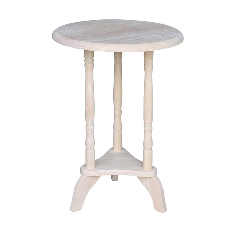 International Concepts Round Unfinished Plant Table