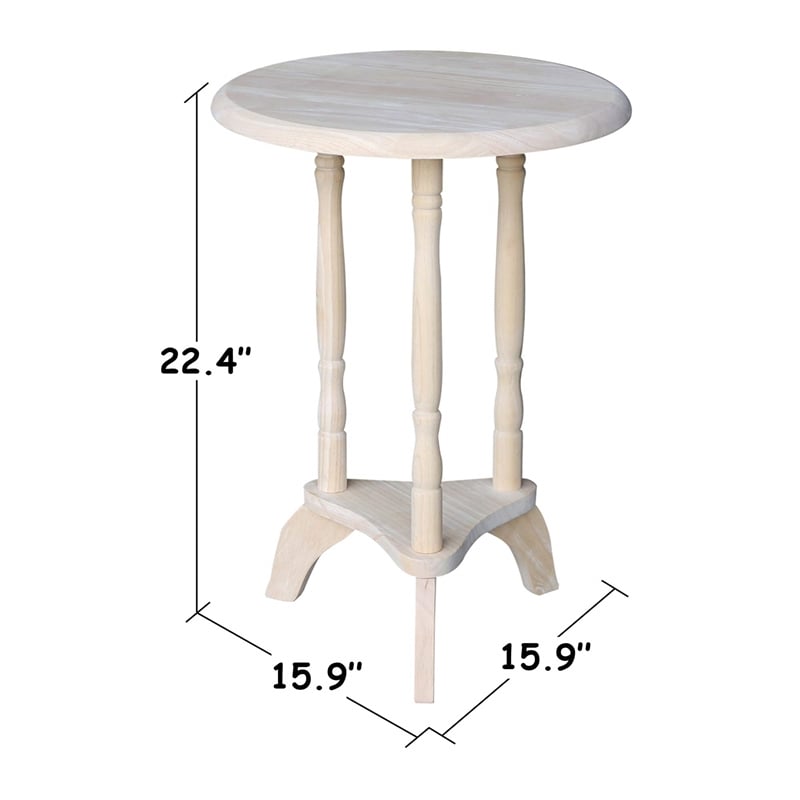 International Concepts Round Unfinished Plant Table
