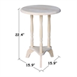 International Concepts Round Unfinished Plant Table
