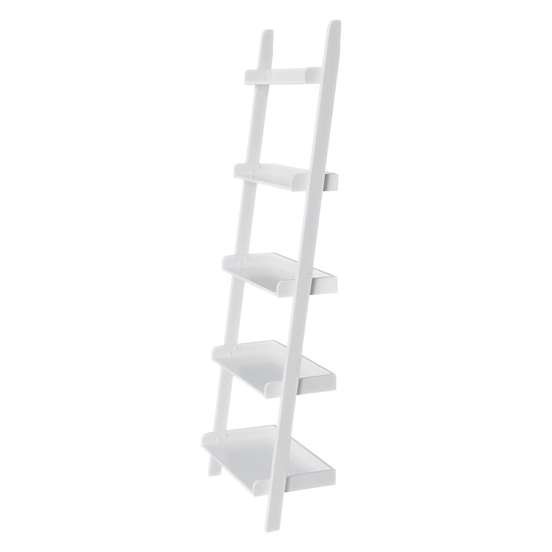 International Concepts Casual Dining 5-Tier Leaning Shelf in White