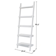 International Concepts Casual Dining 5-Tier Leaning Shelf in White