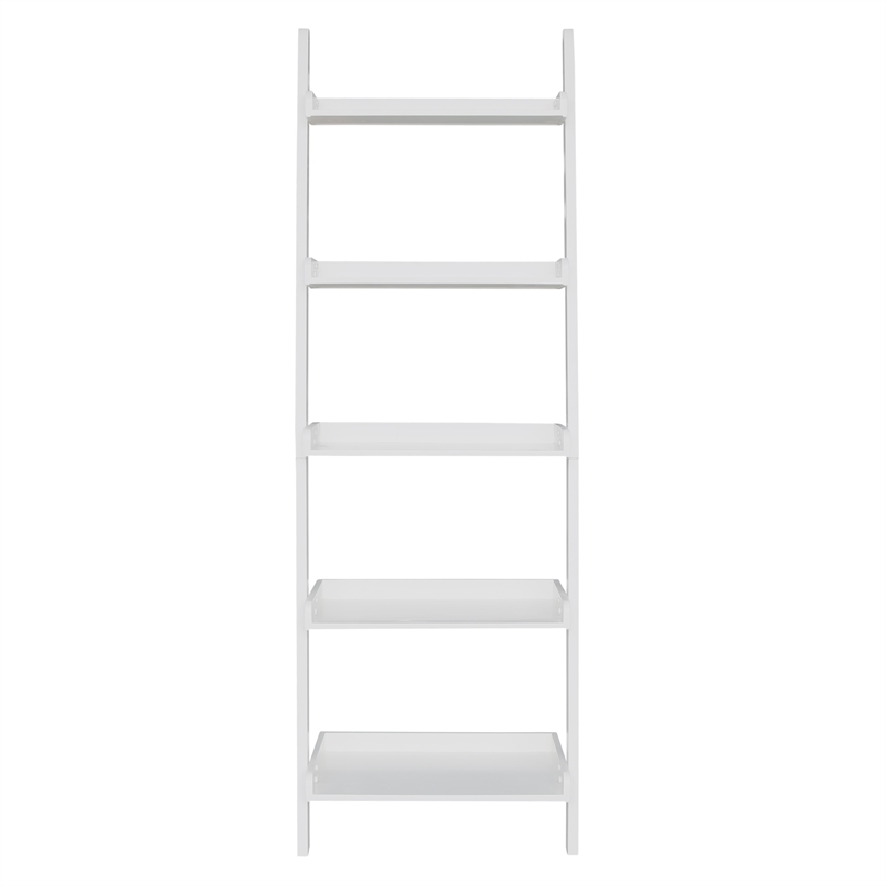 International Concepts Casual Dining 5-Tier Leaning Shelf in White