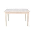 International Concepts Unfinished Rectangular Shaker Dining Table