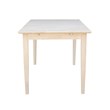 International Concepts Unfinished Rectangular Shaker Dining Table
