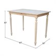 International Concepts Unfinished Turned Leg Dining Table