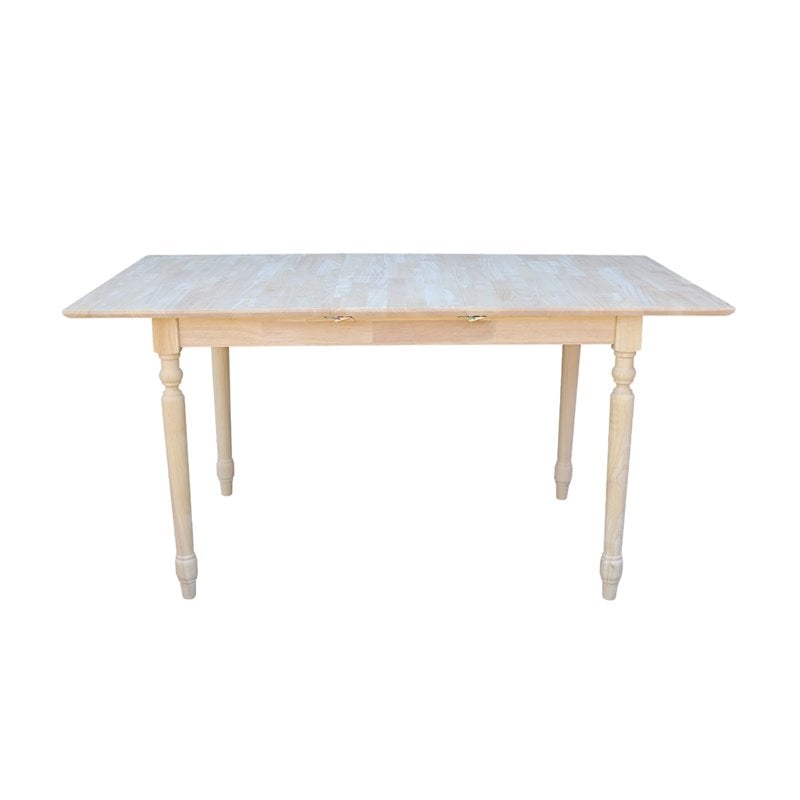 International Concepts Unfinished Turned Leg Dining Table