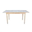 International Concepts Unfinished Turned Leg Dining Table