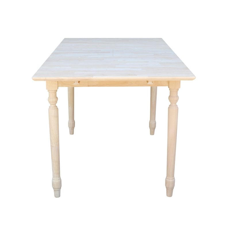 International Concepts Unfinished Turned Leg Dining Table