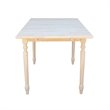 International Concepts Unfinished Turned Leg Dining Table