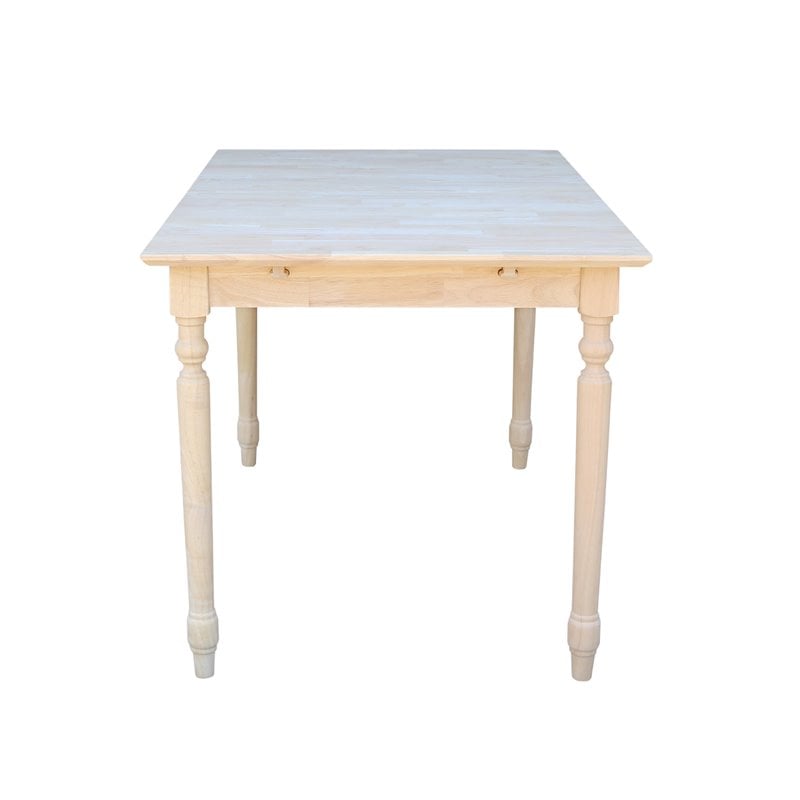 International Concepts Unfinished Turned Leg Dining Table