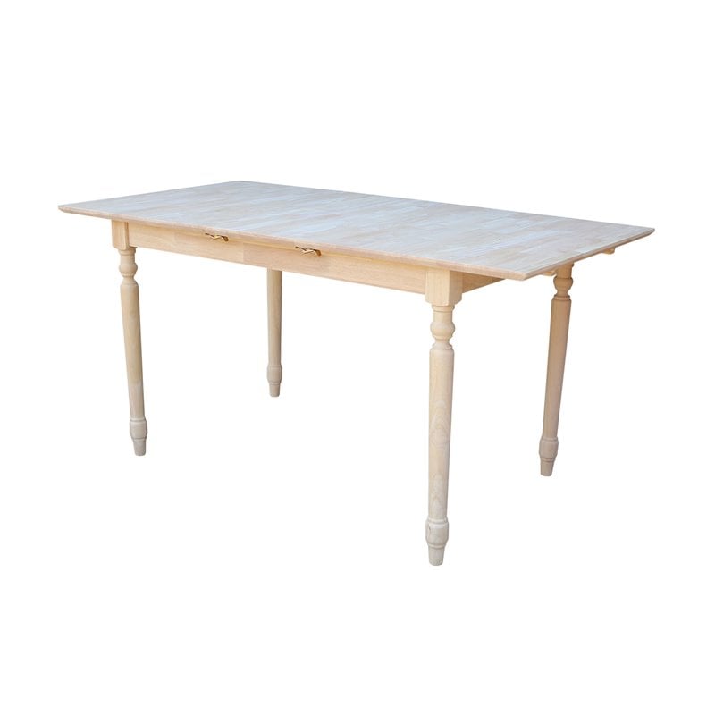 International Concepts Unfinished Turned Leg Dining Table