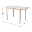 International Concepts Unfinished Shaker Counter Height Dining Table