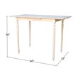 International Concepts Unfinished Turned Leg Counter Height Dining Table