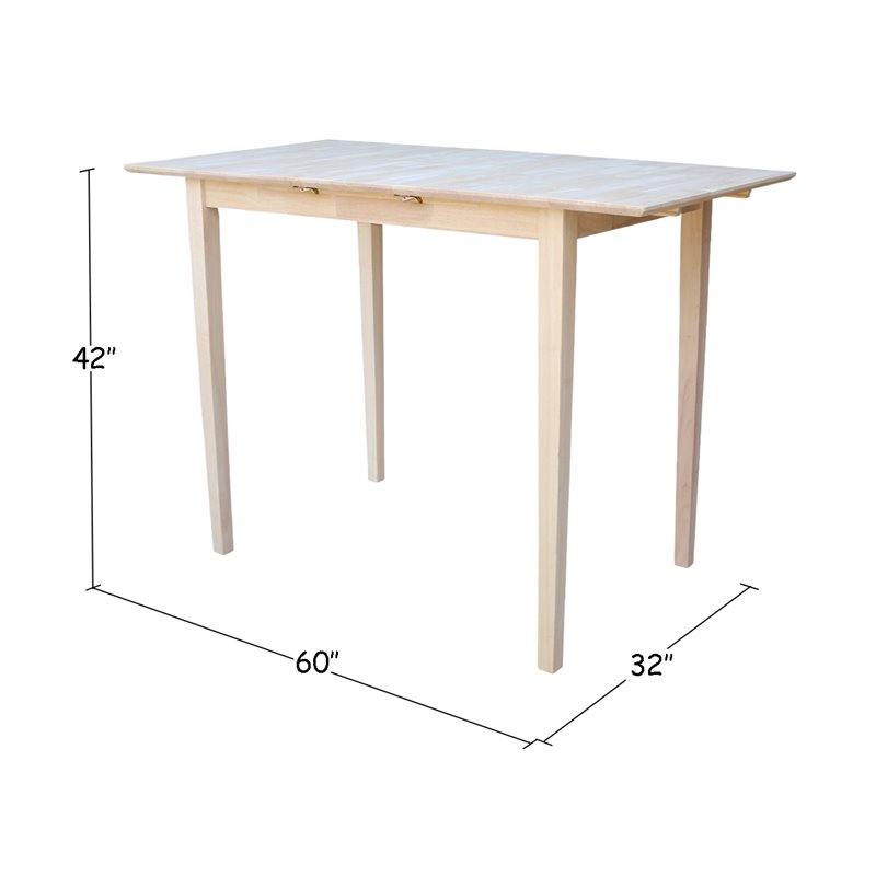 International Concepts Unfinished Rectangular Dining Table