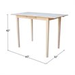 International Concepts Unfinished Rectangular Dining Table