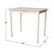 International Concepts Unfinished Rectangular Dining Table