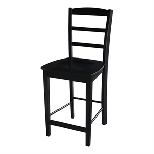International Concepts Madrid 24&quot Stool in Black