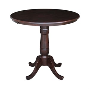 International Concepts 36&quot Round Counter Height Wood Dining Table in MochaCherry