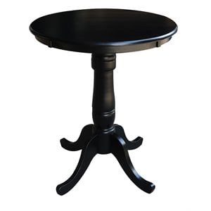 International Concepts 30&quot Round Counter Height Dining Table in Black