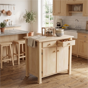 International Concepts Unfinished Kitchen Work Center
