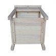 International Concepts Solid Wood Unfinished Lamp Table with 2 Drawers