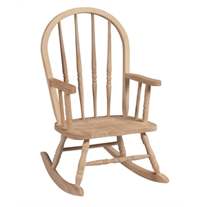 International Concepts Unfinished Windsor Rocker