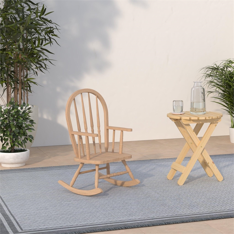 International Concepts Unfinished Windsor Rocker