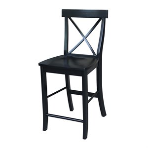 International Concepts X-back 24&quot Stool in Black