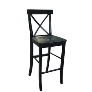 International Concepts X-back 30&quot Stool in Black