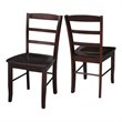 International Concepts Madrid Ladderback Dining Chair in Rich Mocha(set of 2)