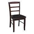 International Concepts Madrid Ladderback Dining Chair in Rich Mocha(set of 2)