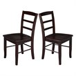 International Concepts Madrid Ladderback Dining Chair in Rich Mocha(set of 2)
