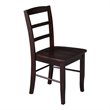 International Concepts Madrid Ladderback Dining Chair in Rich Mocha(set of 2)