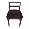 International Concepts Madrid Ladderback Dining Chair in Rich Mocha(set of 2)