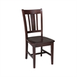 International Concepts San Remo Wood Splat Dining Chair in Rich Mocha Set of 2