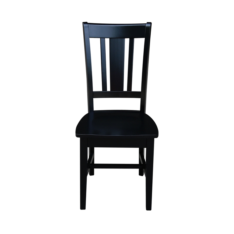 International Concepts San Remo Splatback Dining Chair in Black (set of 2)