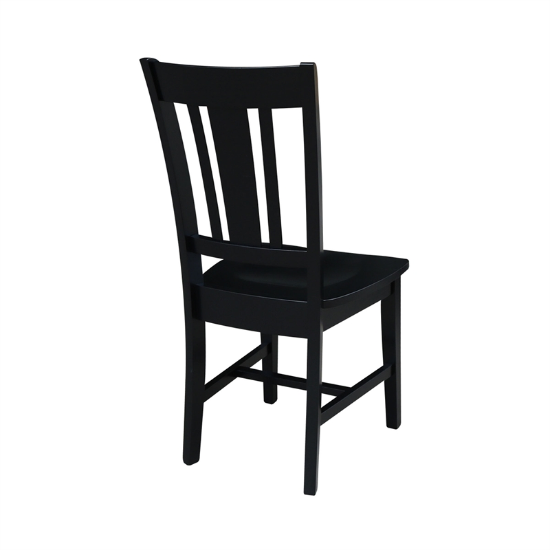 International Concepts San Remo Splatback Dining Chair in Black (set of 2)