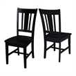 International Concepts San Remo Splatback Dining Chair in Black (set of 2)
