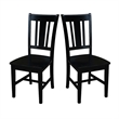 International Concepts San Remo Splatback Dining Chair in Black (set of 2)