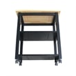 International Concepts Microwave Cart in Black/Natural