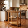International Concepts Microwave Cart in Medium Oak