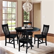 International Concepts 5 Piece Schoolhouse Dining Set in Black