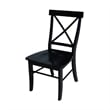 International Concepts 5 Piece Solid Wood Dining Set in Natural/Black