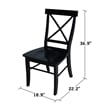 International Concepts 5 Piece Solid Wood Dining Set in Natural/Black