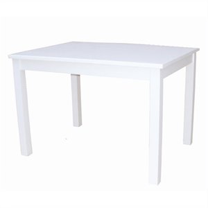 international concepts mission kids table in linen white