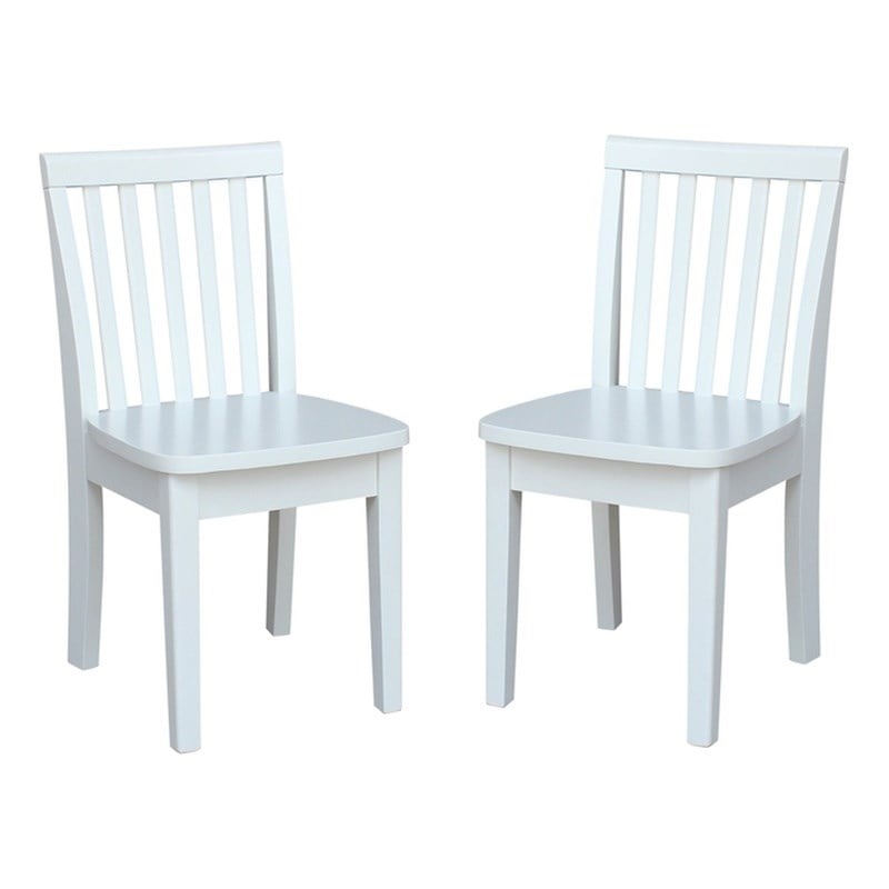 International Concepts Mission Kids Chair in Linen White (Set of 2)